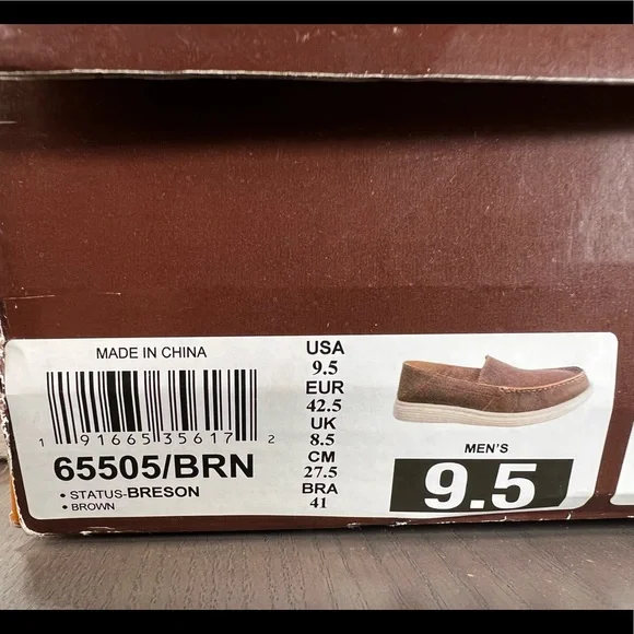 New Skechers STATUS-BRENSON Relaxed Fit Air-Cooled Memory Foam Brown Mens - Picture 12 of 14